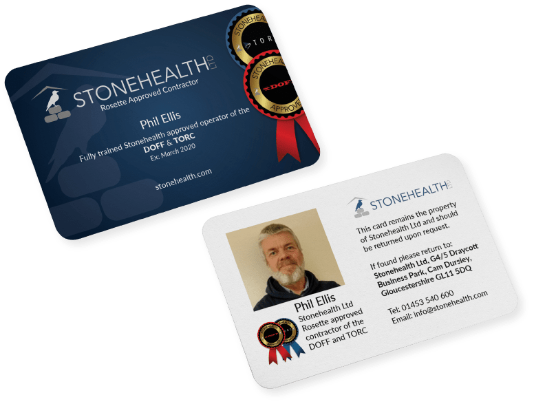 Stonehealth Rosette Approved Contractors ID Card